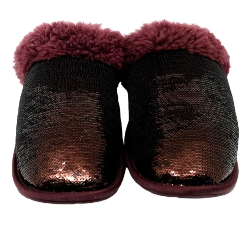 UGG~Scuffette II Mirror Ball Sequin~WOMENS SHEARLING SLIPPERS in Wild Grape Sz 9 - Picture 2 of 7